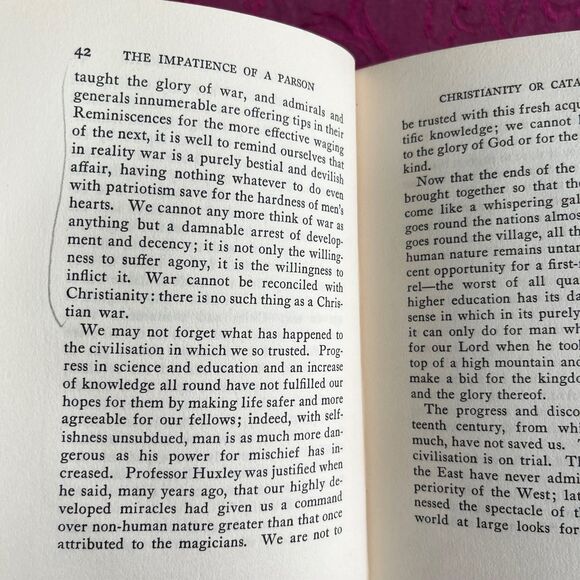 1928 The Impatience of a Parson by H.R.L. Sheppard, Vintage Book - Picture 6 of 10